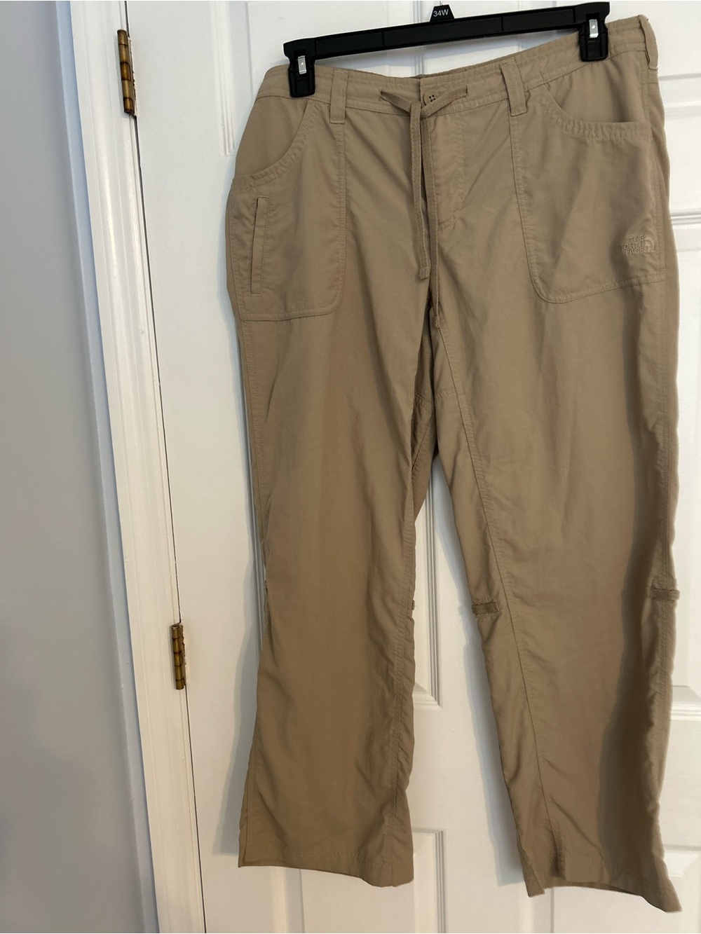 North Face Women’s Khaki Drawstring Hiking Pants w/ Roll Tabs